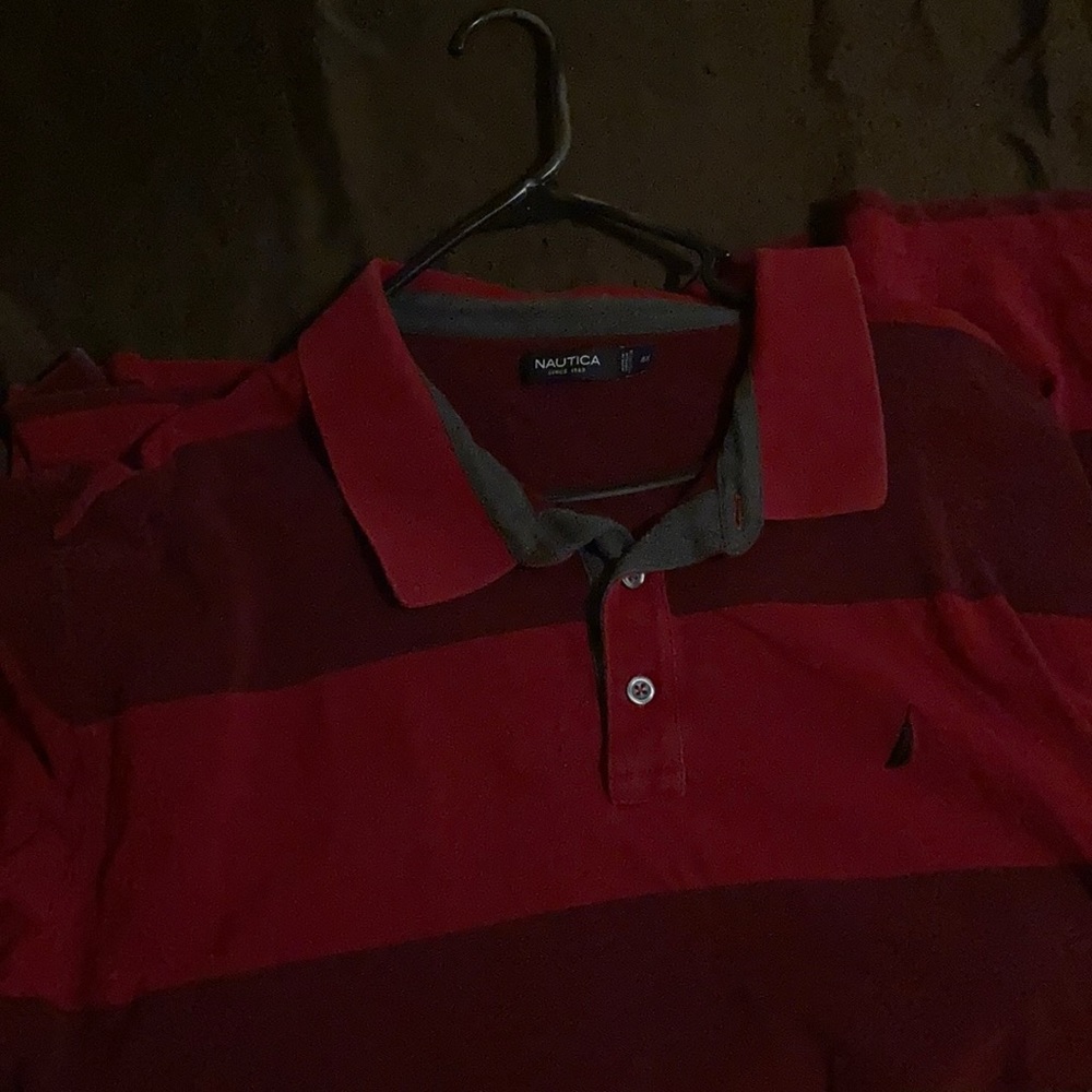 Nautica red polo shirt